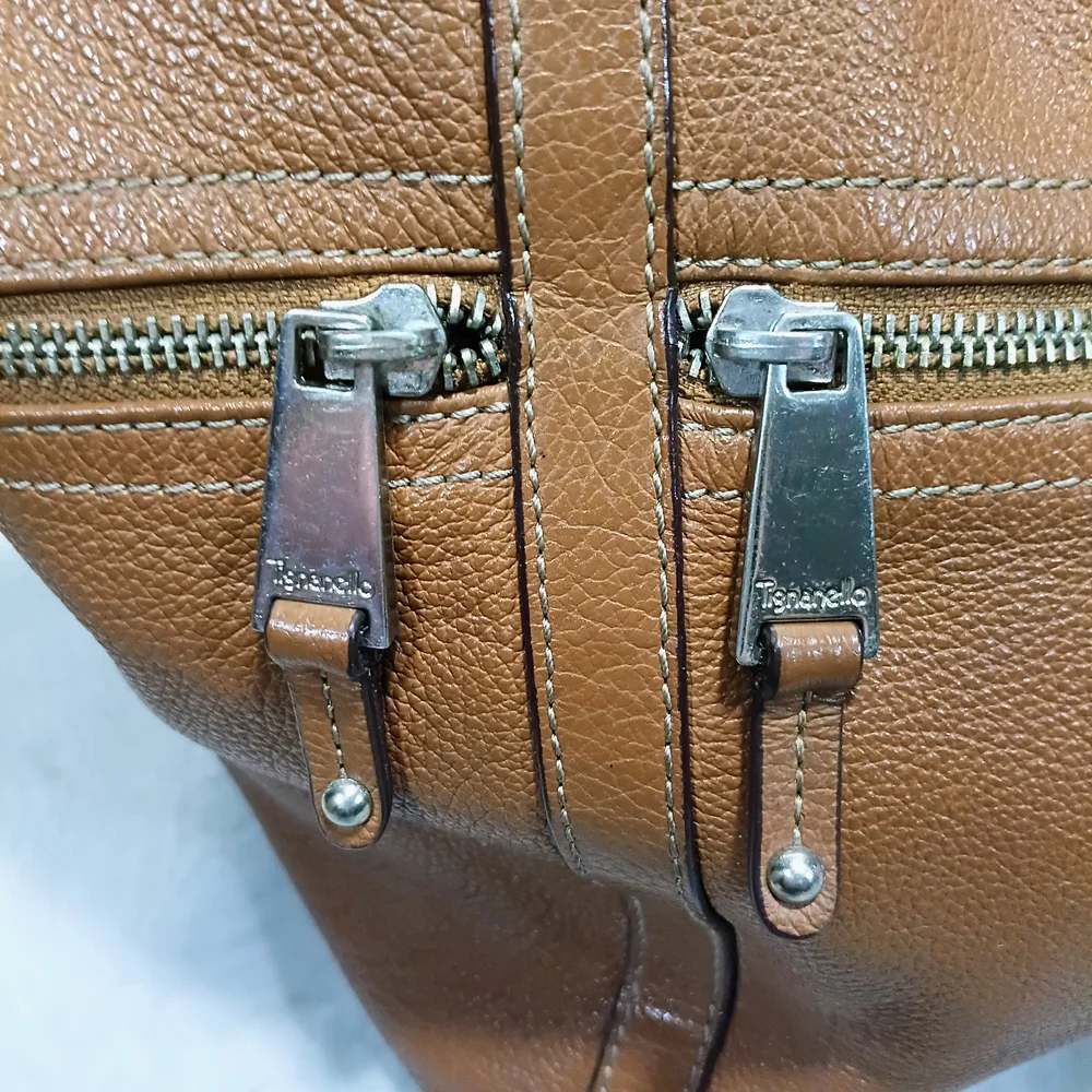 Tiganello Leather Hobo Bag With Beaded Ebellished Strap